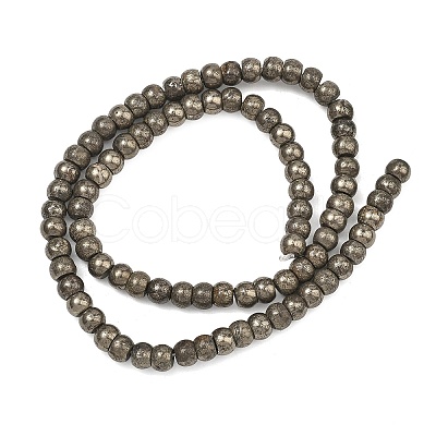 Natural Gold Pyrite/Golden Pyrite Beads Strands G-L647-D07-4x6mm-01-1