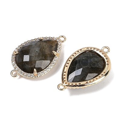 Natural Labradorite Faceted Teardrop Links G-B126-03G-04-1