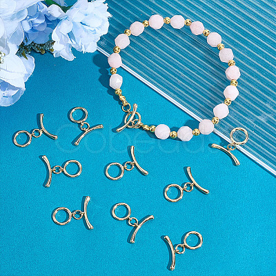 10Bags Brass Toggle Clasps KK-ME0002-40-1