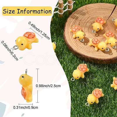 10Pcs Opaque Resin Pendants RESI-YW0002-10A-1