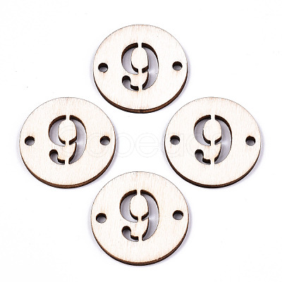 Unfinished Natural Poplar Wood Links Connectors WOOD-S045-138B-9-1