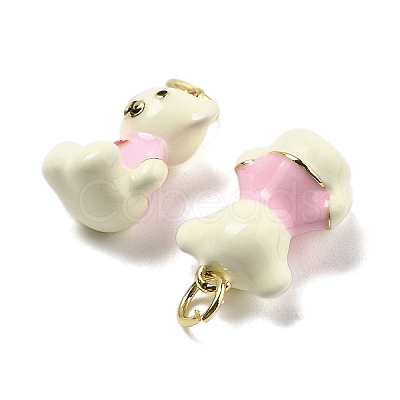 Brass Enamel Pendants KK-U060-29G-1