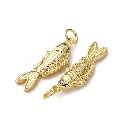 Brass Micro Pave Cubic Zirconia Pendants KK-A271-03F-G-1