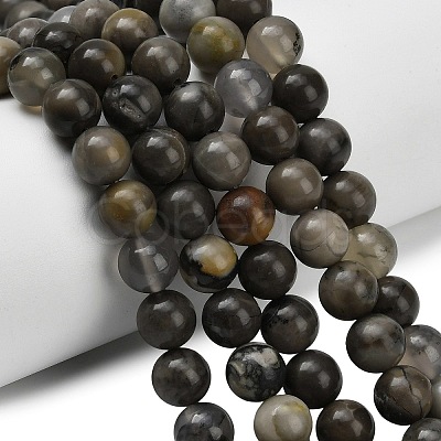 Natural Volcanic Agate Beads Strands X-G-G305-A01-8mm-1