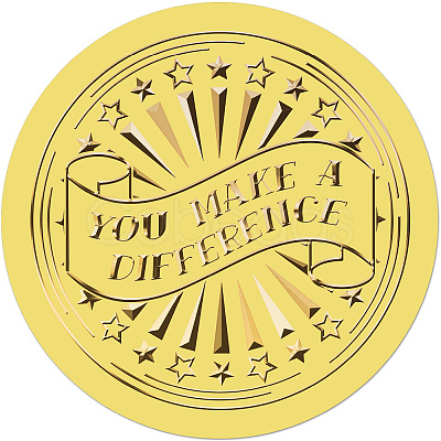 Gold Foil Paper Picture Stickers STIC-WH0030-003-1
