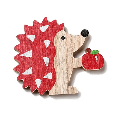 Autumn Single Face Printed Wood Cabochons WOOD-I010-01E-1