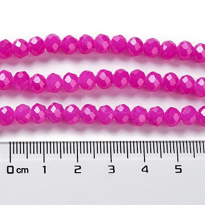 Baking Painted Imitation Jade Glass Bead Strands X-DGLA-A034-J8MM-A28-1