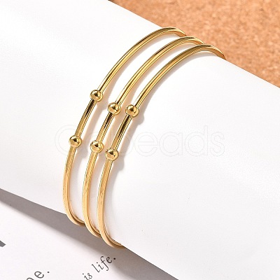 Fashion 304 Stainless Steel Cuff Bangles Torque Bangles BJEW-H473-01G-1