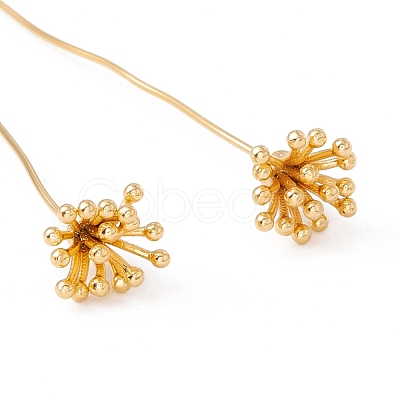 Brass Flower Head Pins FIND-B009-04G-1