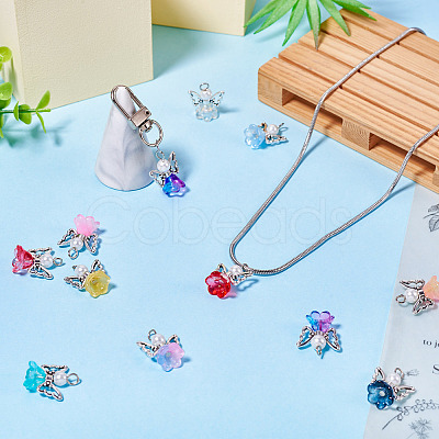 10Pcs Alloy Glass Pendants PALLOY-TAC0150-1