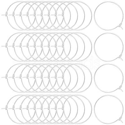 100Pcs 316 Surgical Stainless Steel Wine Glass Charms Rings STAS-BBC0005-97B-1