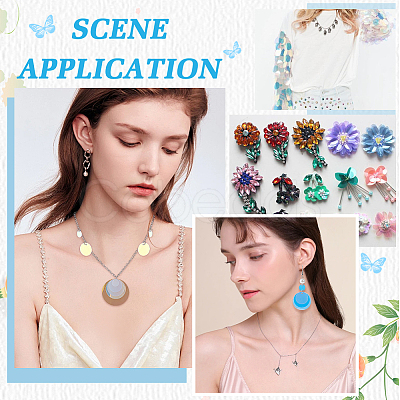 300pcs Iridescent PVC Paillette/Sequins Pendants PVC-SC0001-08-1