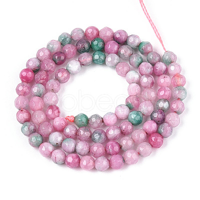 Dyed Natural White Jade Beads Strands G-T139-4mm-60-03-1