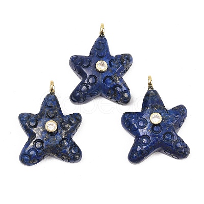 Dyed Natural Lapis Lazuli Pendants G-H353-01G-05-1