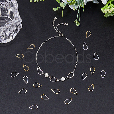 60Pcs 2 Colors Brass Linking Rings KK-HS0001-47-1