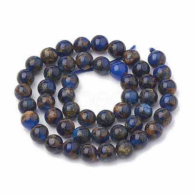 Natural Chalcedony Beads Strands G-S333-8mm-014E-1