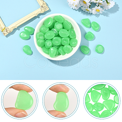 100Pcs Luminous Resin Beads Display Decoration RESI-SP0001-47B-1
