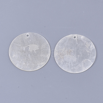 Capiz Shell Pendants SHEL-S276-23A-1