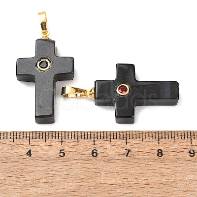 Natural Obsidian Pendants G-B180-01G-11-1