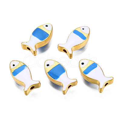 Rack Plating Alloy Enamel Beads PALLOY-N157-046H-1