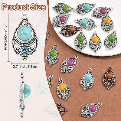 Bohemian Dyed Synthetic Turquoise Pendants LS-FIND-YWC0003-02AB-01-1