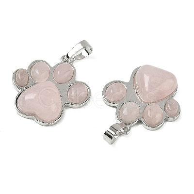 Natural Rose Quartz Pendants G-B194-02P-08-1