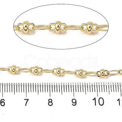 Brass Textured Oval Link Chains CHC-C014-15G-1