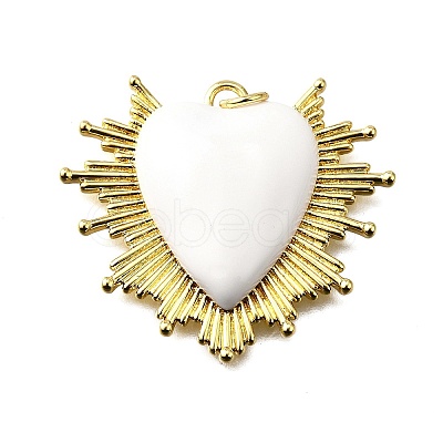 Brass Enamel Pendants KK-B136-08G-02-1