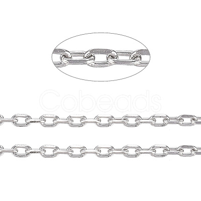 Tarnish Resistant 304 Stainless Steel Cable Chains CHS-D004-01P-1