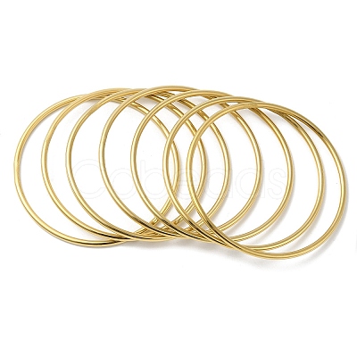 7Pcs 201 Stainless Steel Thin Plain Bangle Sets for Women BJEW-L664-022J-G01-1
