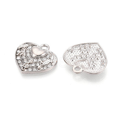 Alloy Rhinestone Pendants FIND-N008-28P-1