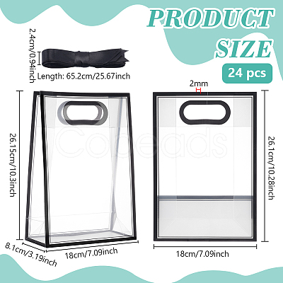 Rectangle PP Plastic Storage Tote Bags ABAG-WH0046-60B-1