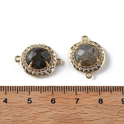 Natural & Synthetic Mixed Gemstone Faceted Connector Charms G-H323-03G-1