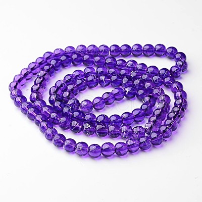 Drawbench Transparent Glass Beads Strands GLAD-Q012-8mm-16-1