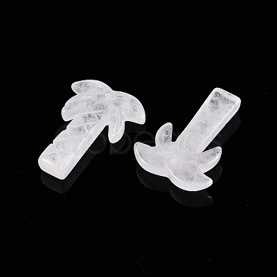 Natural Quartz Crystal Coconut Tree Pendants G-N342-02J-1