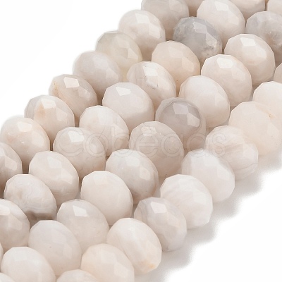 Natural White Crazy Agate Beads Strands G-C259-A11-6x10mm-1