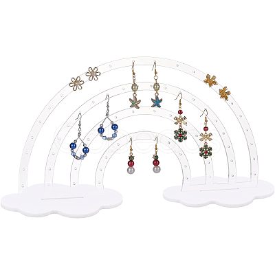 Acrylic Earring Display Stands EDIS-WH0029-11B-1