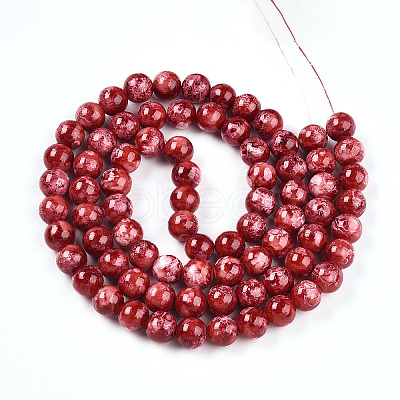Baking Paint Glass Beads Strands DGLA-N003-10mm-A02-1