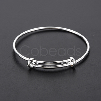 Electrophoresis Iron Expandable Bangle Making BJEW-S146-01-1