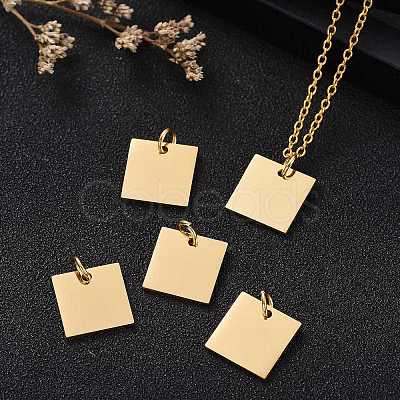 304 Stainless Steel Stamping Blank Tag Charms STAS-I311-28G-1