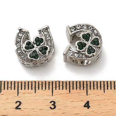 Alloy Rhinestone European Beads X-FIND-Q115-09P-1