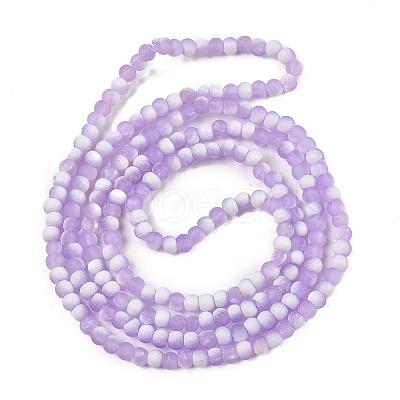 Frosted Crackle Glass Beads X1-GLAA-U001-4mm-M04-1