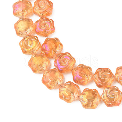 Electroplate Glass Beads Strands EGLA-N008-018-A04-1