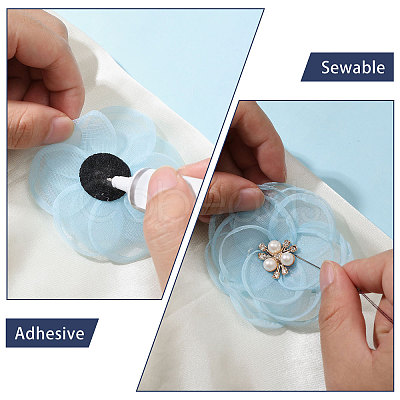 12Pcs 6 Colors Polyester Ornament Accessories DIY-CA0008-08B-1