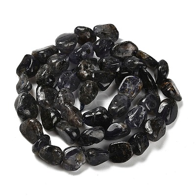 Natural Iolite Beads Strands G-P497-01E-35-1