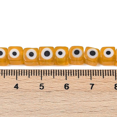 Handmade Evil Eye Lampwork Beads Strands LAMP-G166-16F-1