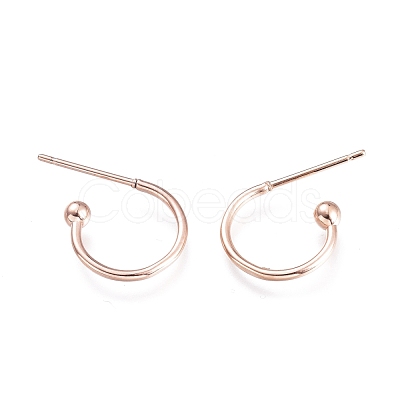 304 Stainless Steel Earring Hooks STAS-K211-01RG-1