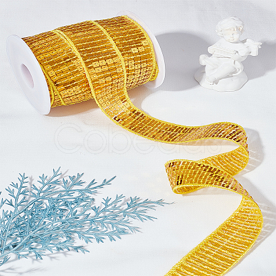 10 Yards Sparkle Polyester Ribbon OCOR-LP0003-08B-1