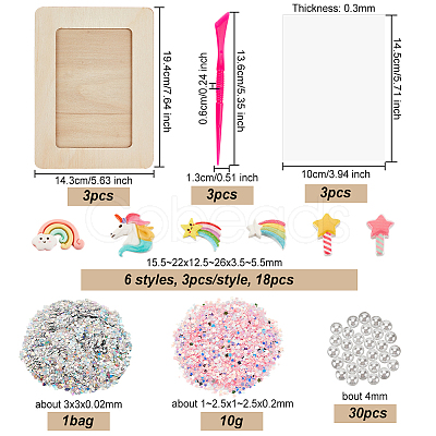 DIY Photo Frame Making Kit DIY-OC0010-44-1