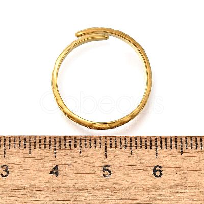 304 Stainless Steel Simple Line Open Cuff Rings RJEW-M072-11G-1